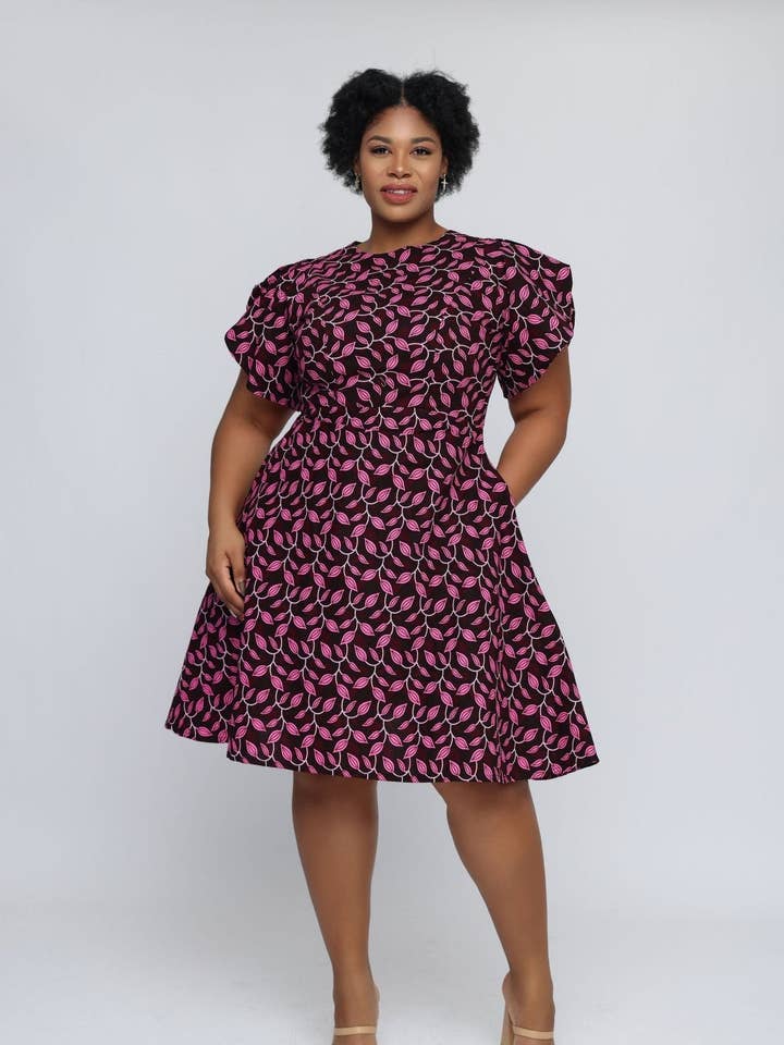 Vestido Deola African Print por atacado de Ray Darten