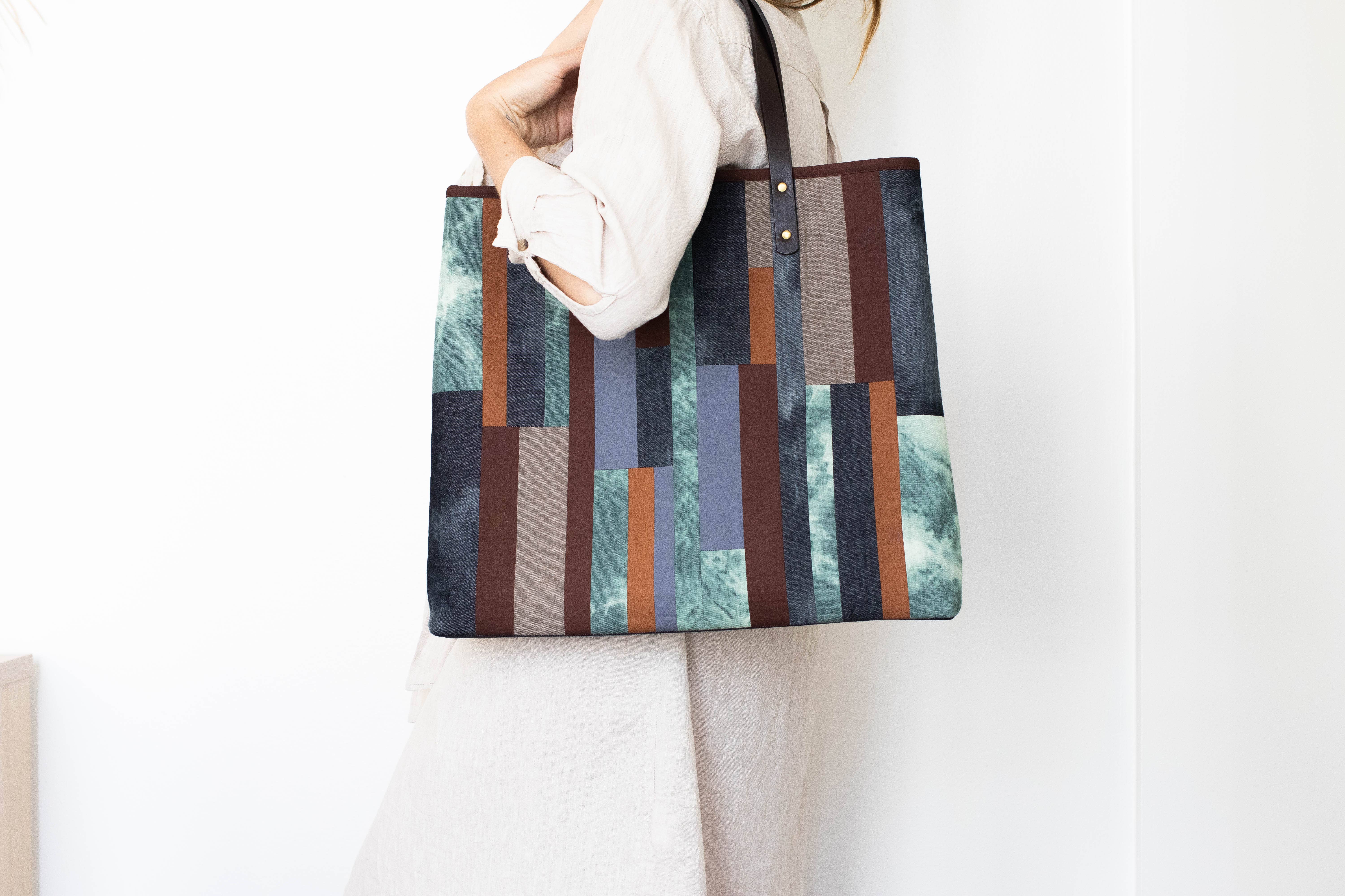 Cathayana - Wholesale Tote Bag - Women's - Patchwork Tote Bag, Brown2