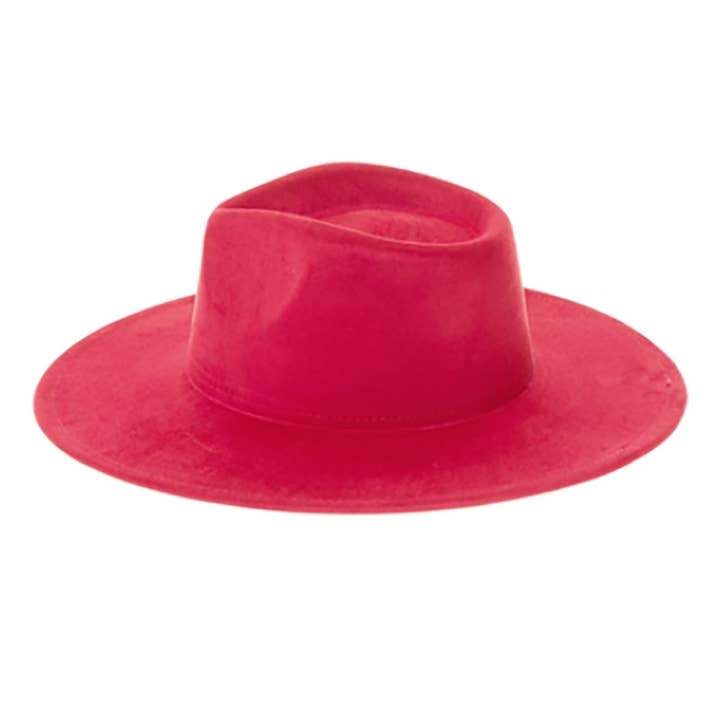 AdornWise - Wholesale Fedora - Women's - Vegan Suede Wide Brim Rancher Hat1