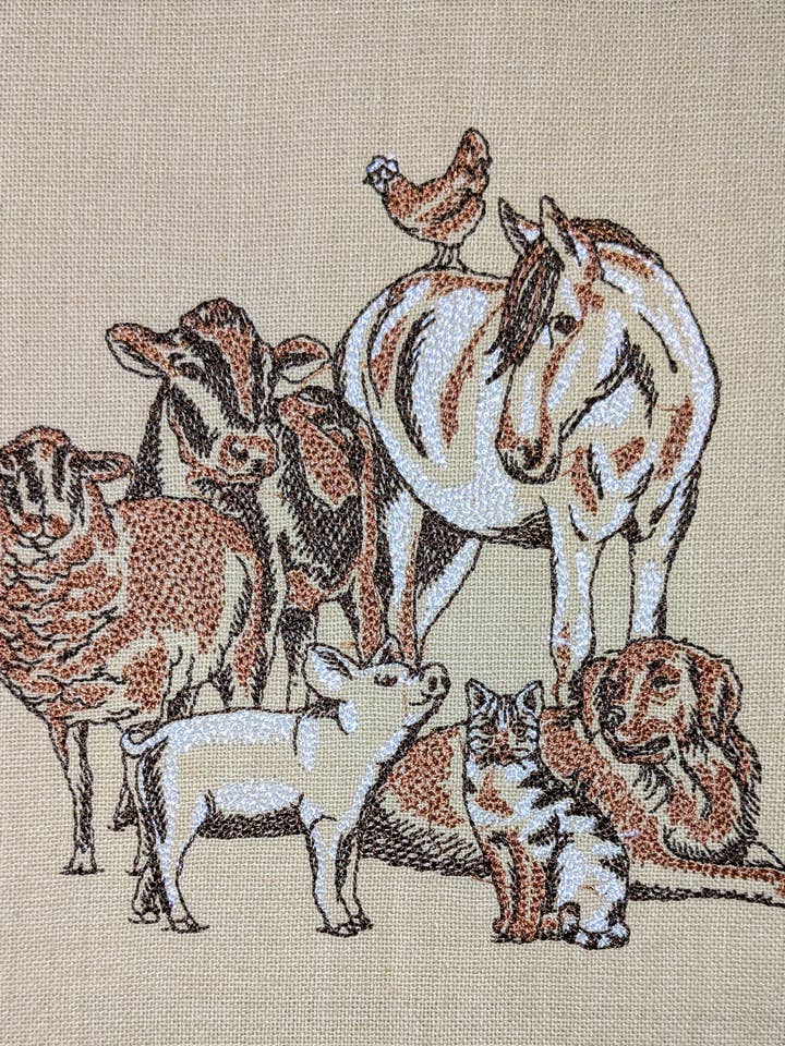 Farm Animals Tea Towels for wholesale by Red Mitten