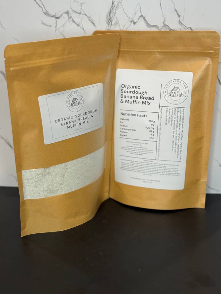 Miscela per Pane alla Banana con Lievito Madre Biologico per la vendita all'ingrosso da parte di Hullabaloo Farms