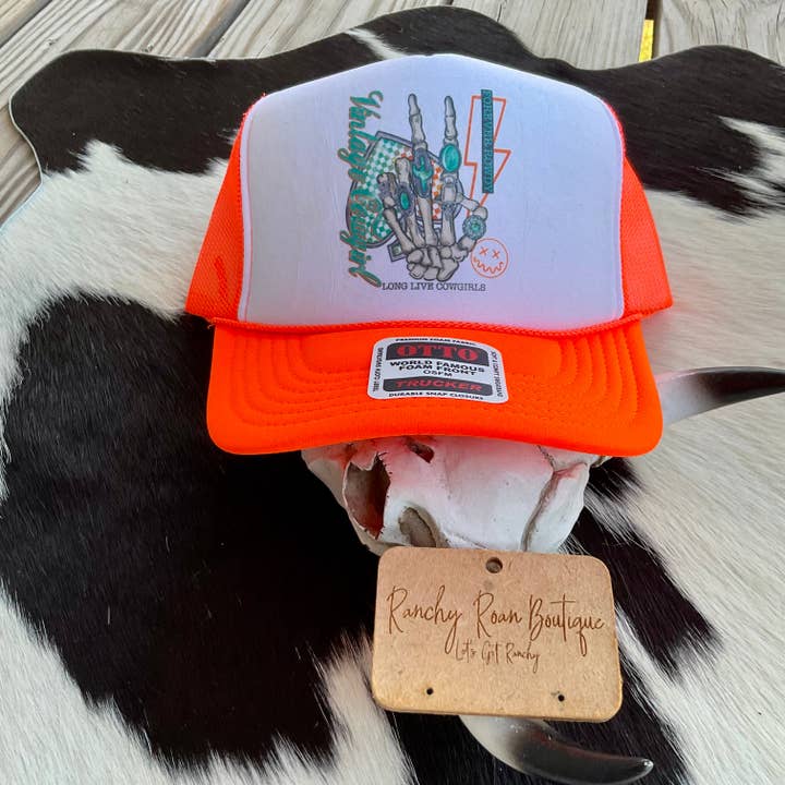 Ranchy Roan Boutique - Wholesale Trucker Hat - Women's - Long Live Cowgirls Western Foam Trucker Hat