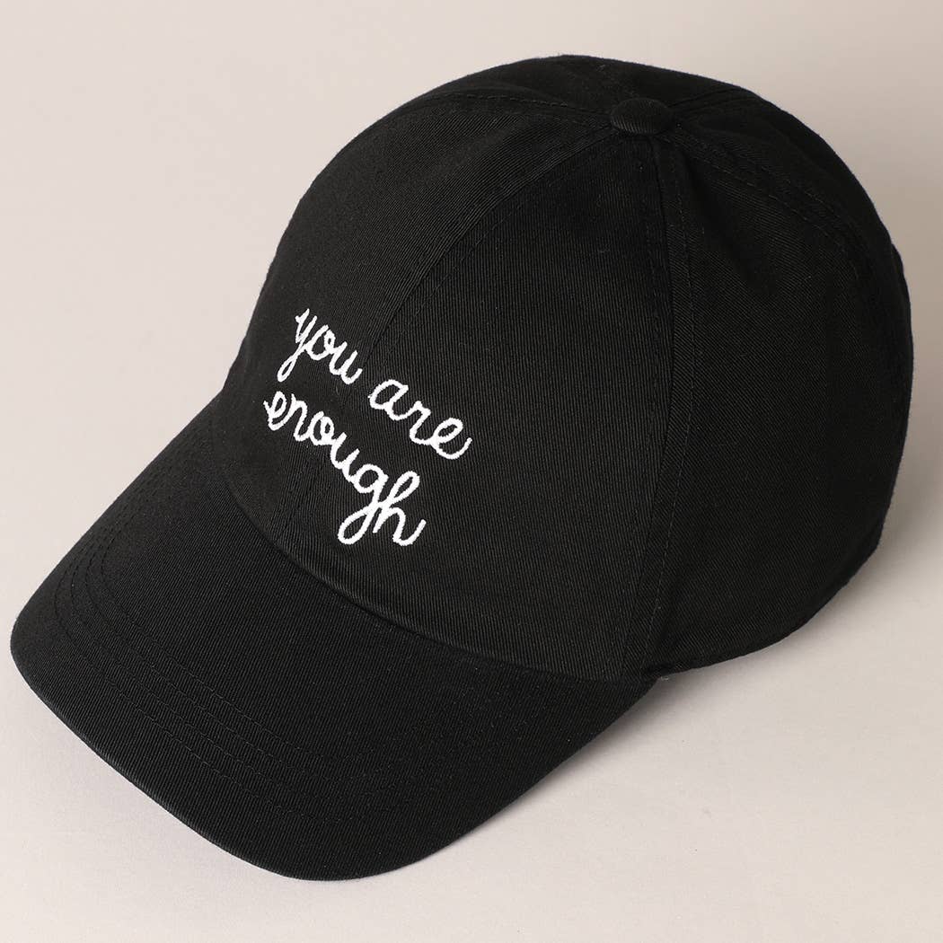 Fashion City - Wholesale Baseball Cap - Women's - You Are Enough Embroidered Letters Baseball Cap8