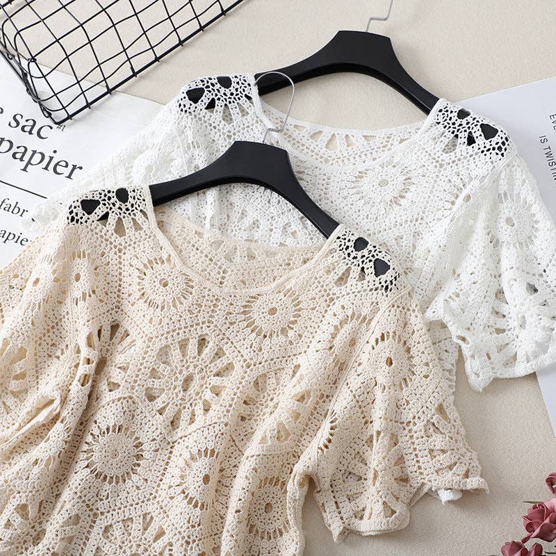 Funkyrel® Atzbranding Limited - Wholesale Cardigan - Women's - Crosa - Crochet Hollow Out Cardigan for Women4