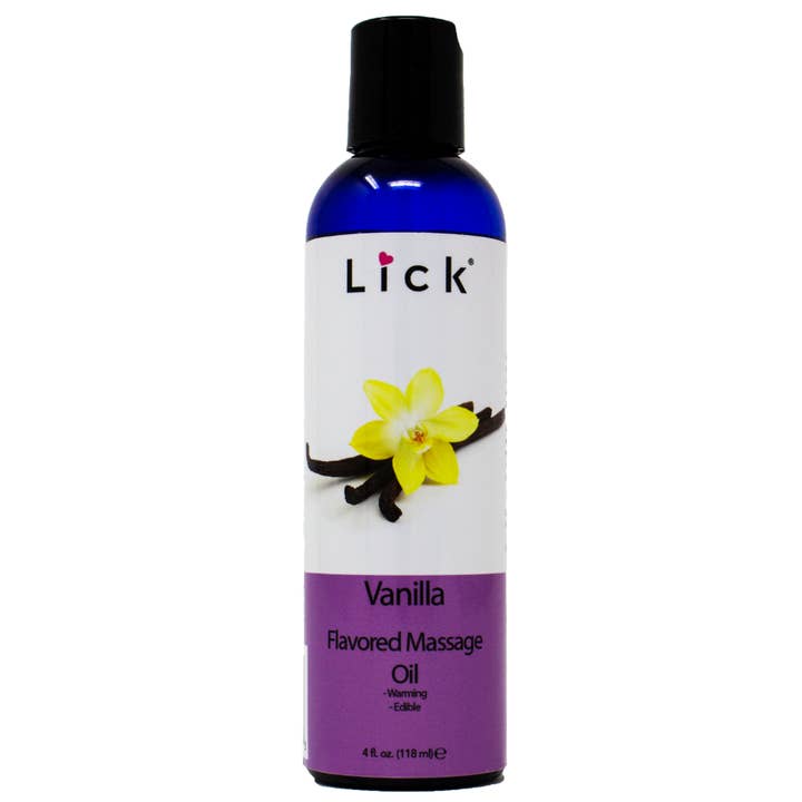 Vanilla Flavored Massage Oil for wholesale by Lick