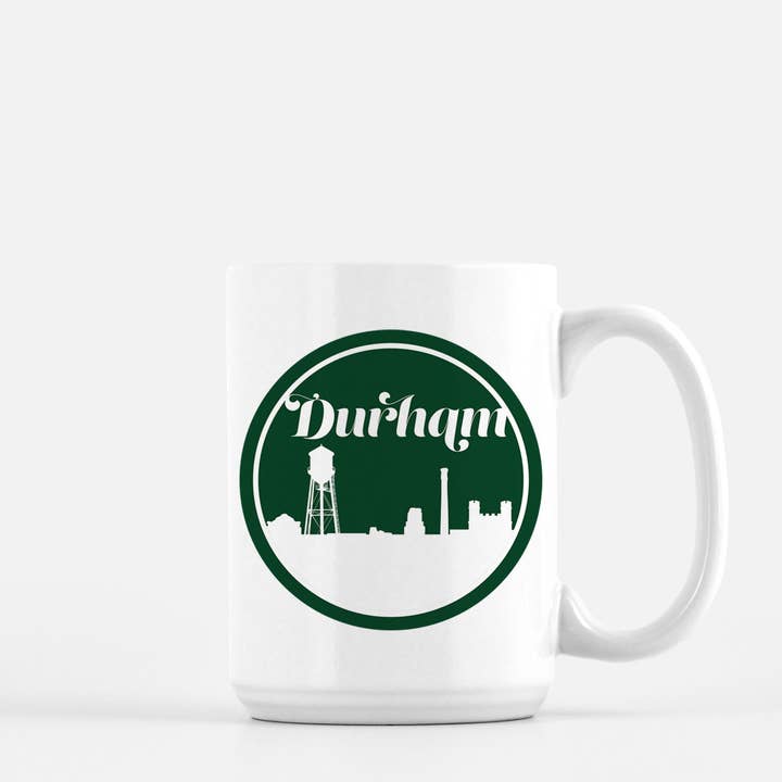 Durham NC retro kaffemugg | Flera färger för wholesale av Paperfinch Design