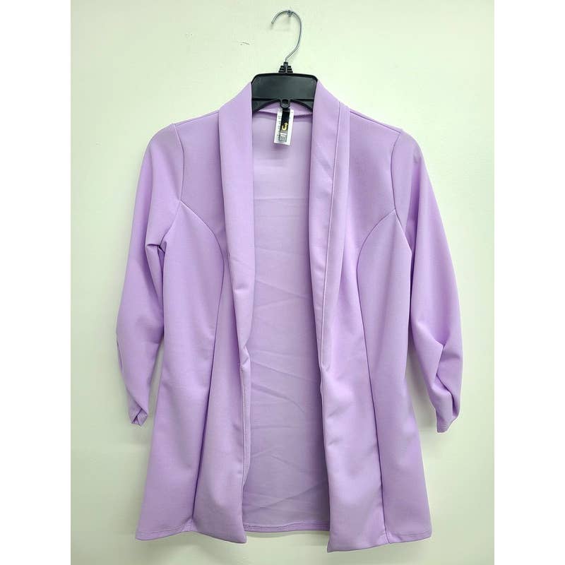 Uptown Apparel – wholesale Blazer – Women's – JK6880 Shirred 3/4 Sleeve Elegant Blazer2