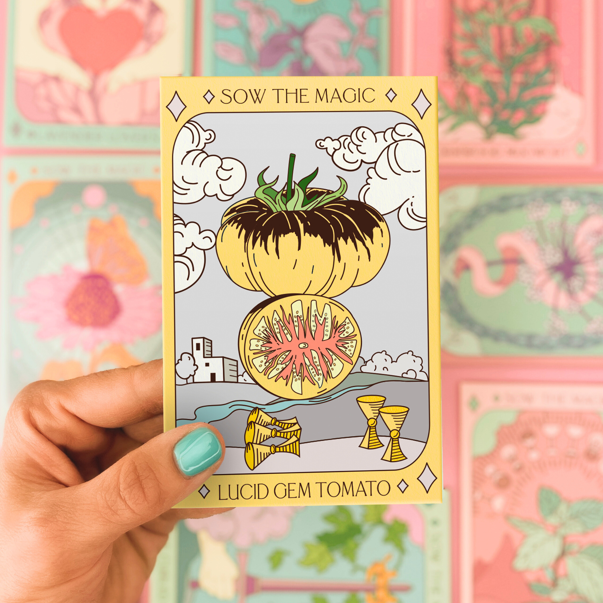 Sow the Magic - Vente Graines de plantes - Paquet de graines de tarot de tomate Lucid Gem5