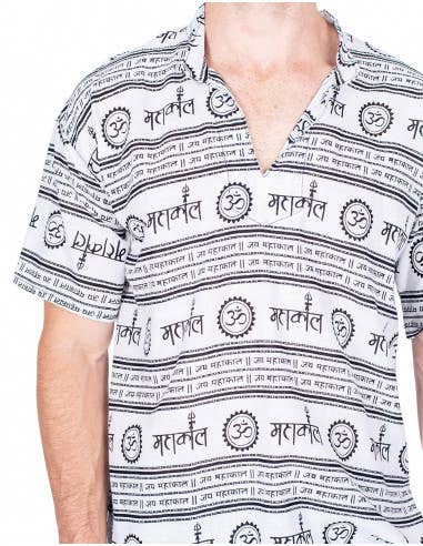 Blank Men's Short Sleeve Shirt color White for wholesale on Faire2