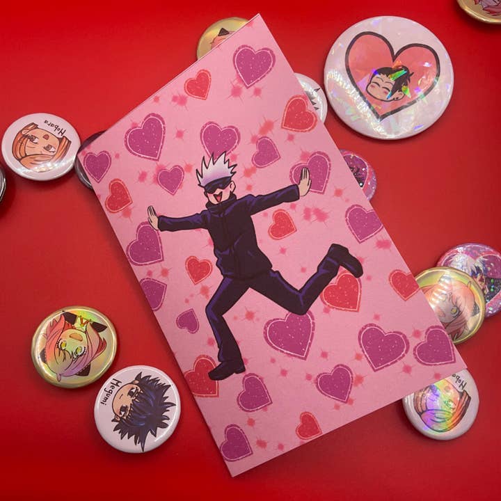 JJK Valentines Card Goj0 4 x 6 in for wholesale by Elegant Potato Anime