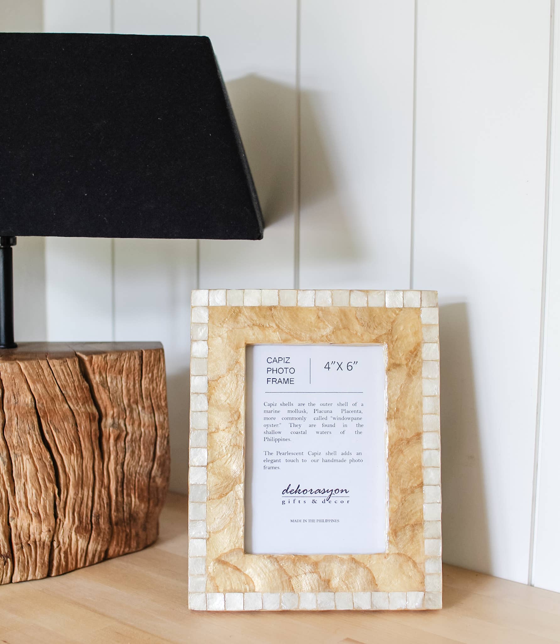 Dekorasyon Gifts  Decor – wholesale Picture frame – 4" x 6" Capiz Mosaic Photo Frame1