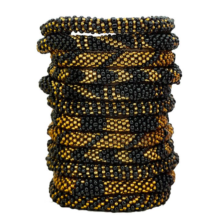 BOPS WHOLESALE - Wholesale Jewelry Set - Black & Gold Nepal Bracelet Set