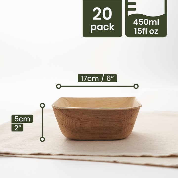 Häago - Wholesale Bowl - 20 Recyclable Palm Leaf Bowls5