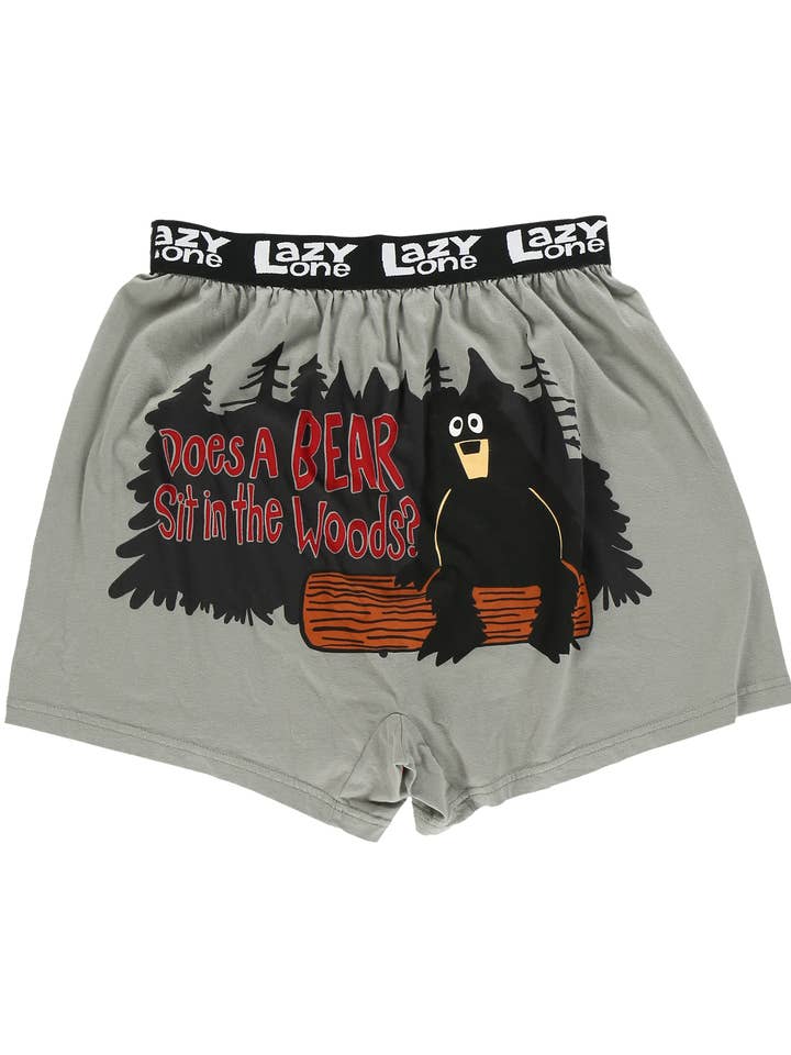 Does a Bear Sit? Boxer for wholesale by Lazy One