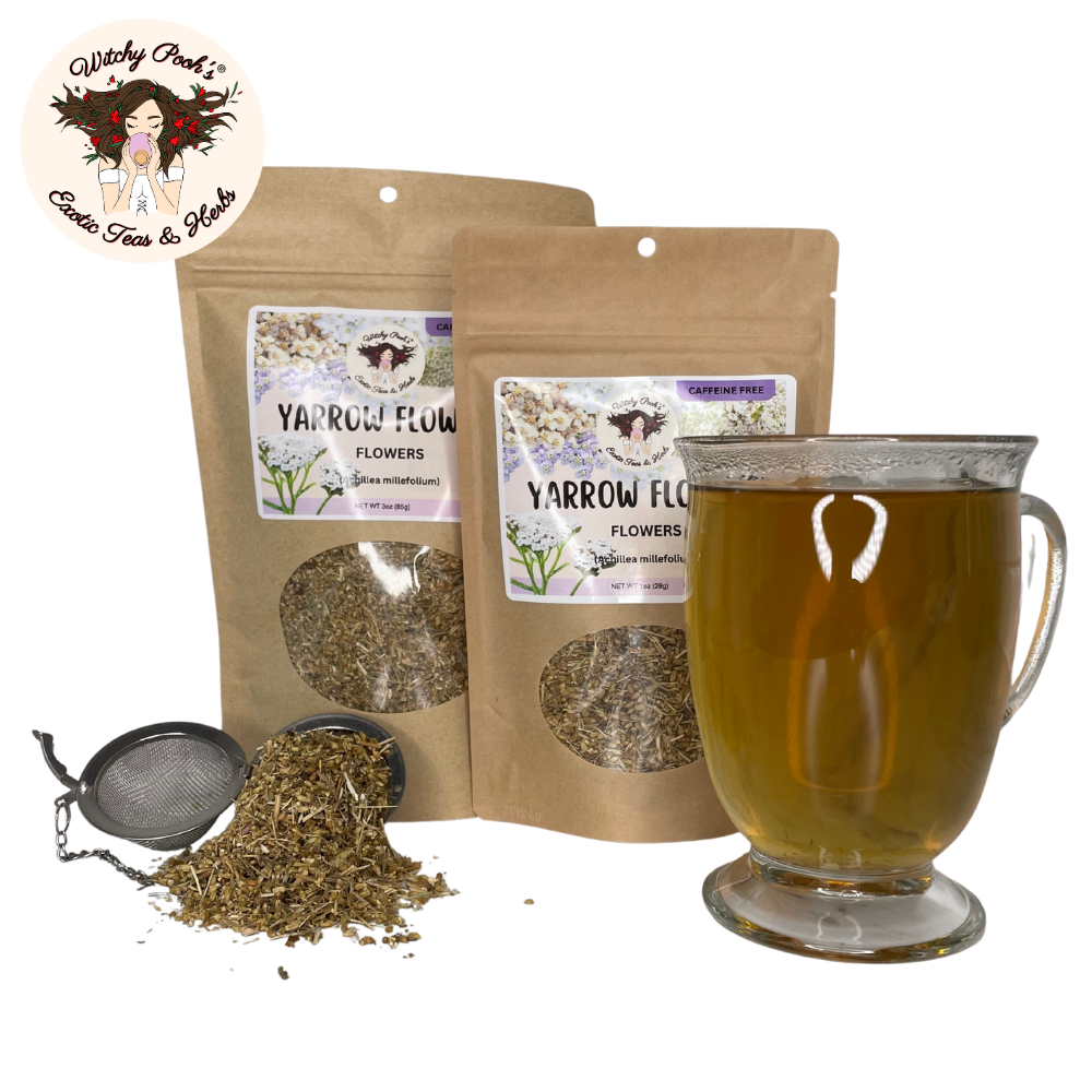 Witchy Pooh's Exotic Teas & Herbs – wholesale Loose tea – Witchy Pooh's Yarrow Tea - Whole Flowers, Caffeine Free11