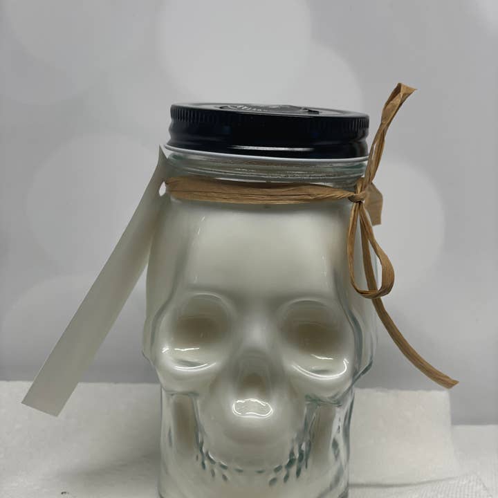 Spooky Skull Fall /Anytime candle 16 oz Coconut Soy Wax and other Purchase Wholesale skull jar candle. Free Returns & Net 60 Terms on Faire trending on Faire.