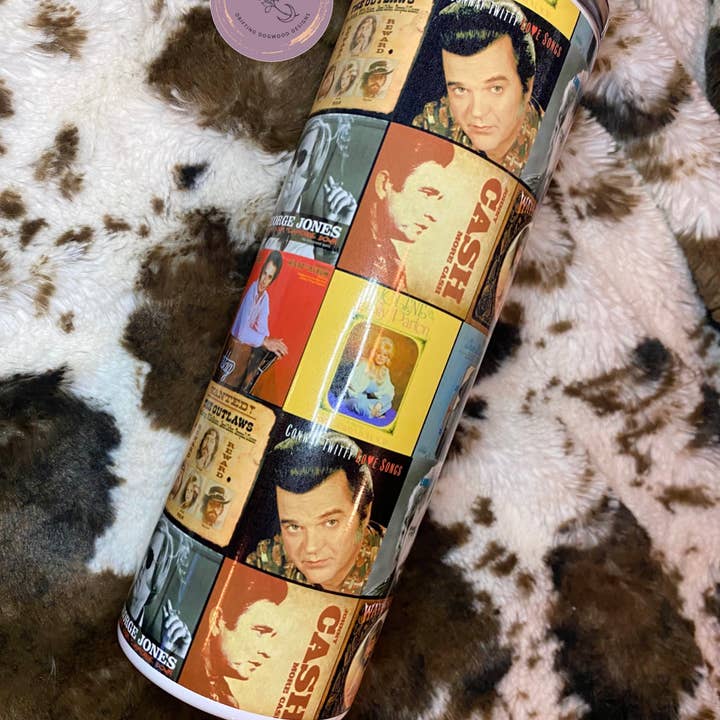 Drifting Dogwood Designs - Wholesale Insulated Mug/Tumbler - 80’s County Singers Tumbler2