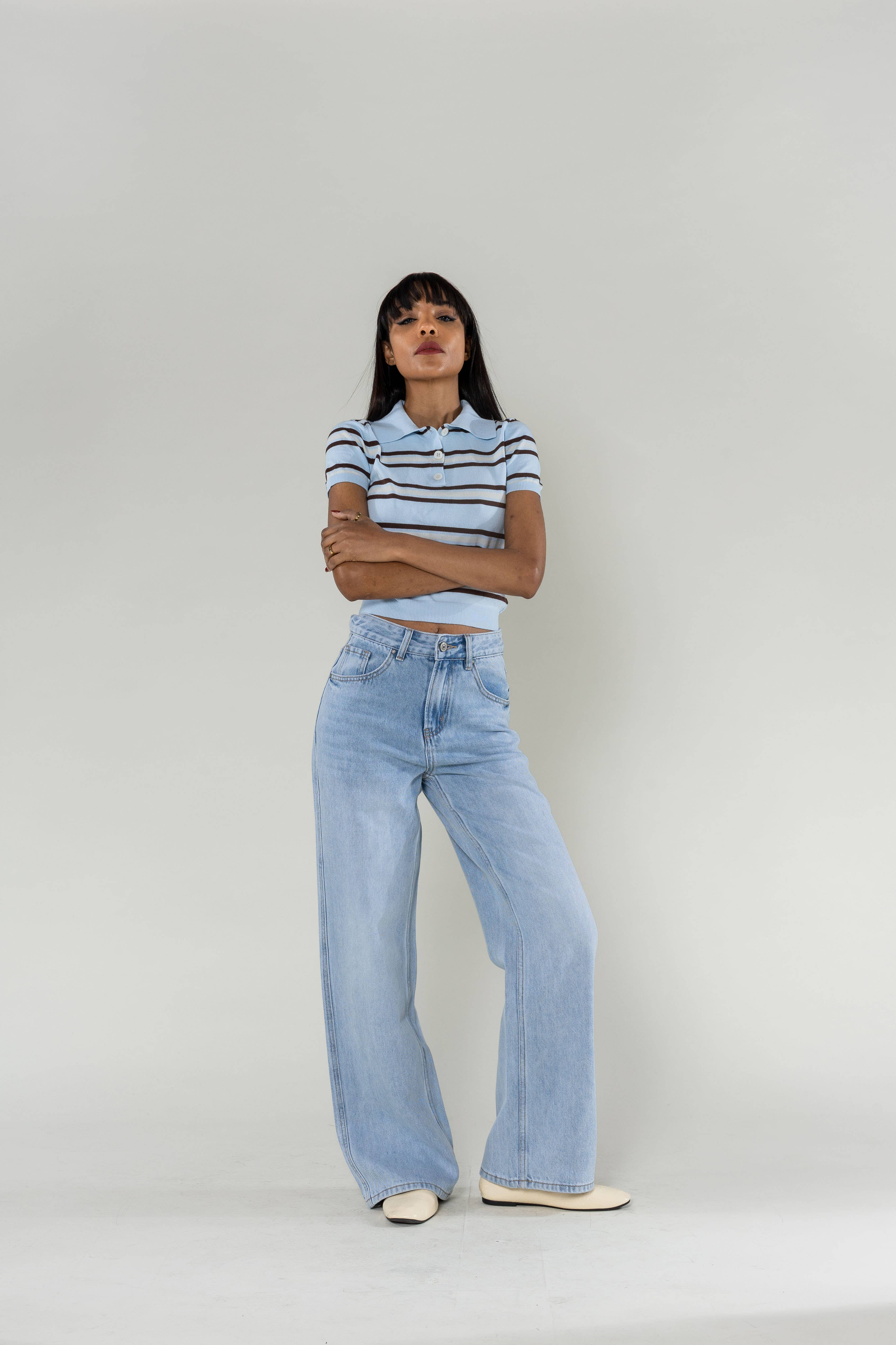 Nina Carter - Venta al por mayor Vaqueros - Mujer - Jean Lyocell Nina Carter de talle alto, corte recto ancho1