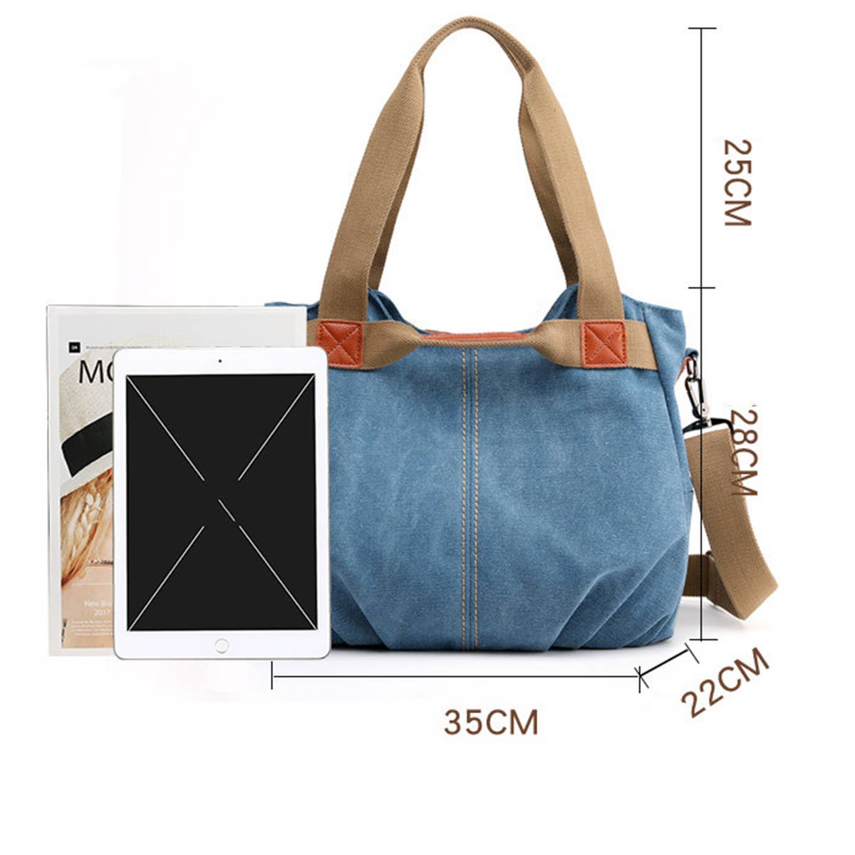 ACCITY - Wholesale Shoulder Bag - Women's - RETRO CANVAS SHOULDER CROSSBODY BAG TOTE BAG_CWAB12756