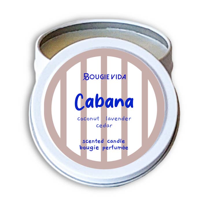 Vela de viaje de soja de 4 oz Cabana para venta al por mayor de Bougie Vida