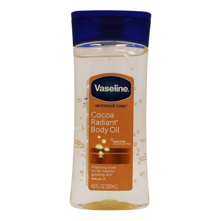 KT Supply – Óleo para banho/corpo por atacado – Óleo gel corporal Vaseline Intensive Care Cocoa Radiant 200 ml