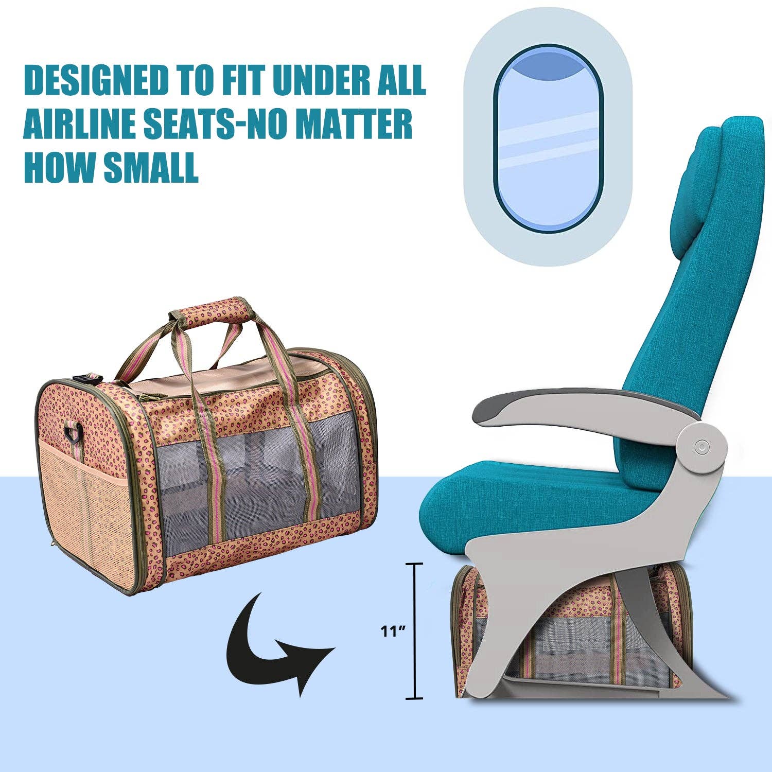 Jespet - Wholesale Pet Carrier - Cat/Dog - GOOPAWS Soft-Sided Travel Small Dog & Cat Carrier Bag, Orange Cheetah3