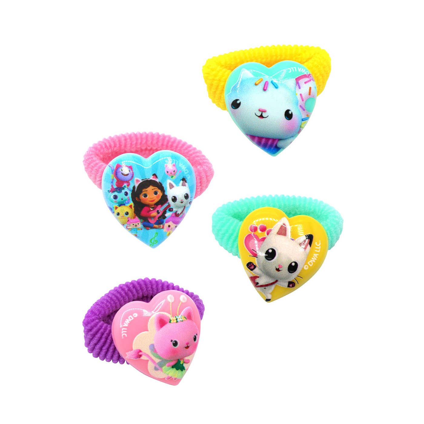 Joy Toy - Wholesale Hair Tie - Kids - GABBY'S DOLLHOUSE 4 HAIR ELASTICS1