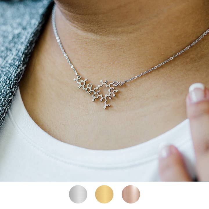 Oxytocin molekyle halskæde for engroshandel hos Ad Astra Boutique