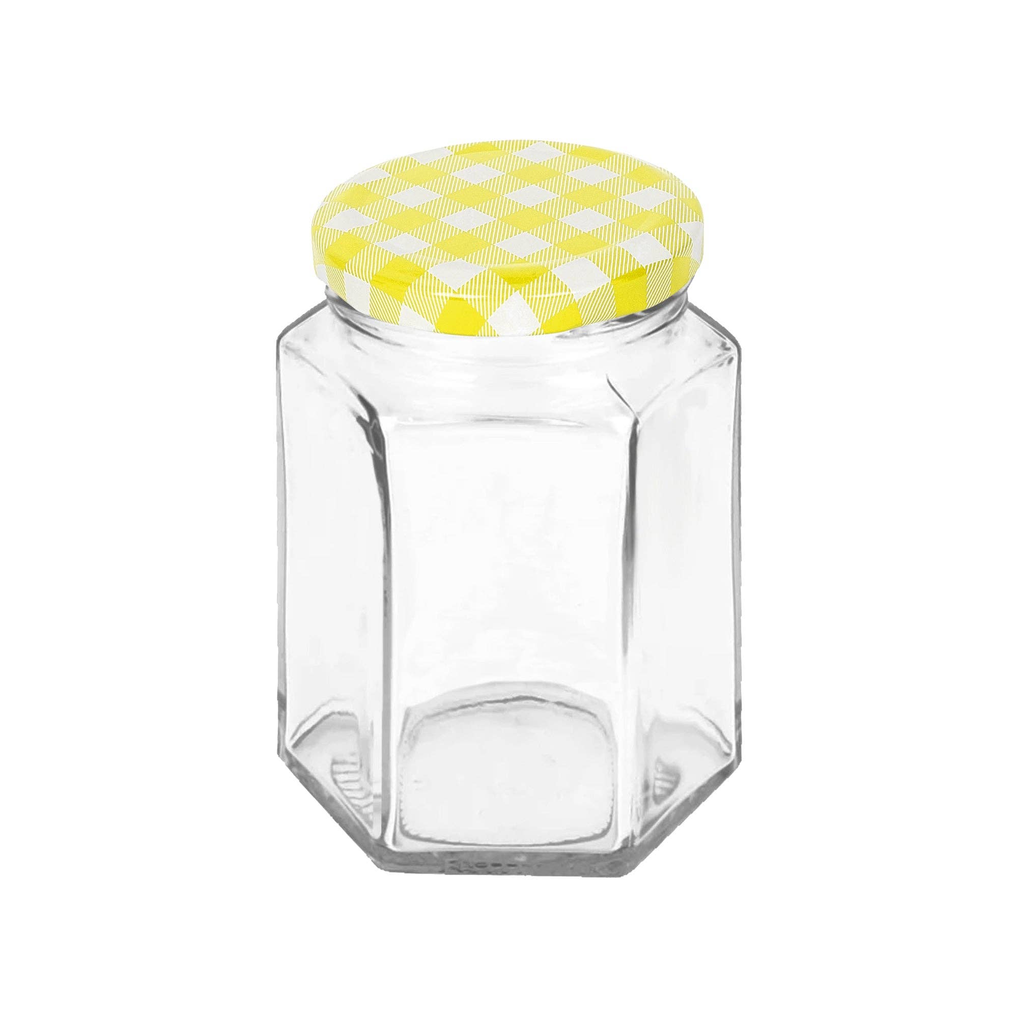 Rinkit Ltd – Jarra por atacado – Frasco de Vidro Hexagonal para Compota com Tampa de 250ml16