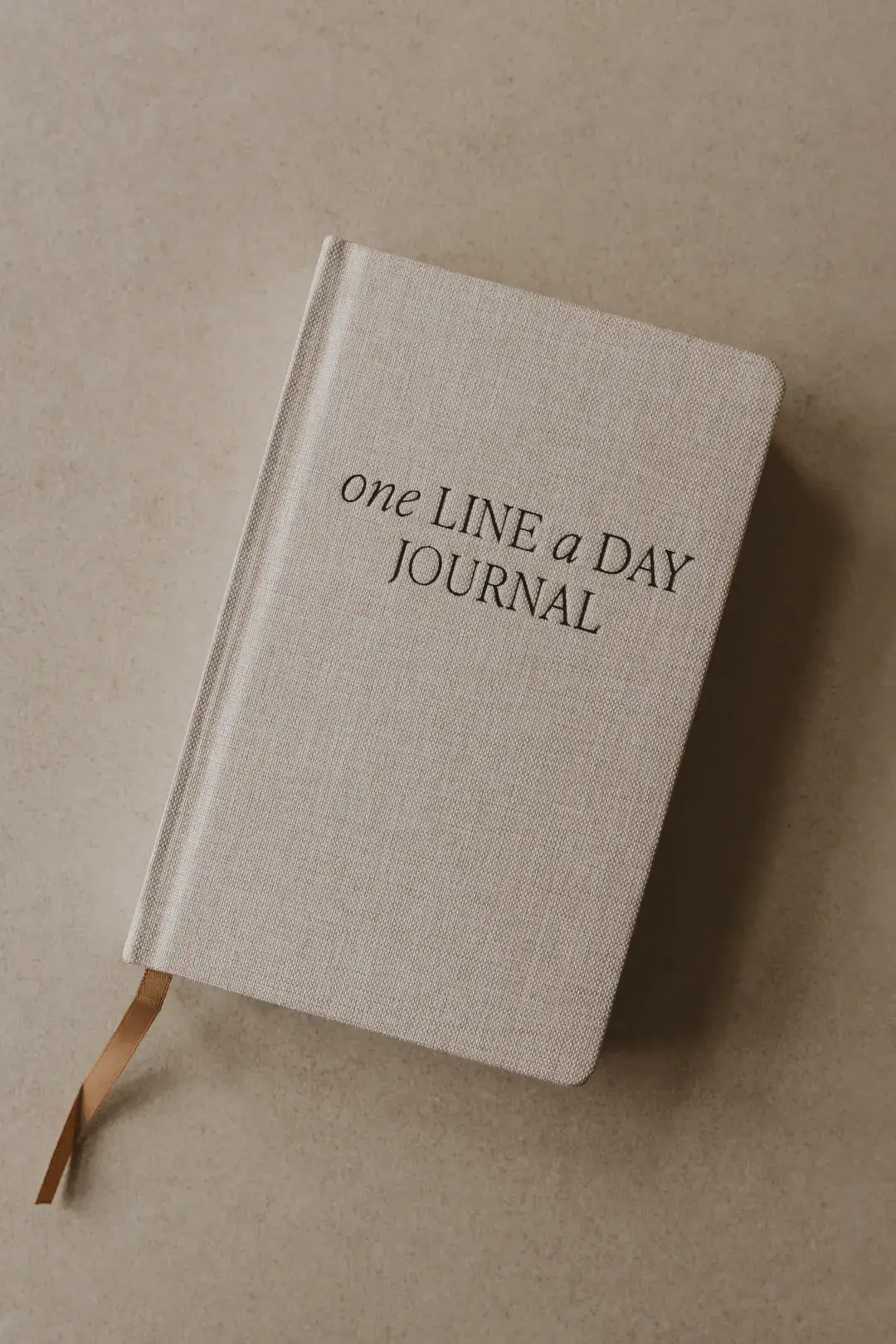 Sweet Water Decor – wholesale Journal/diary – Tan One Line A Day Fabric Journal - Stationery Gifts6
