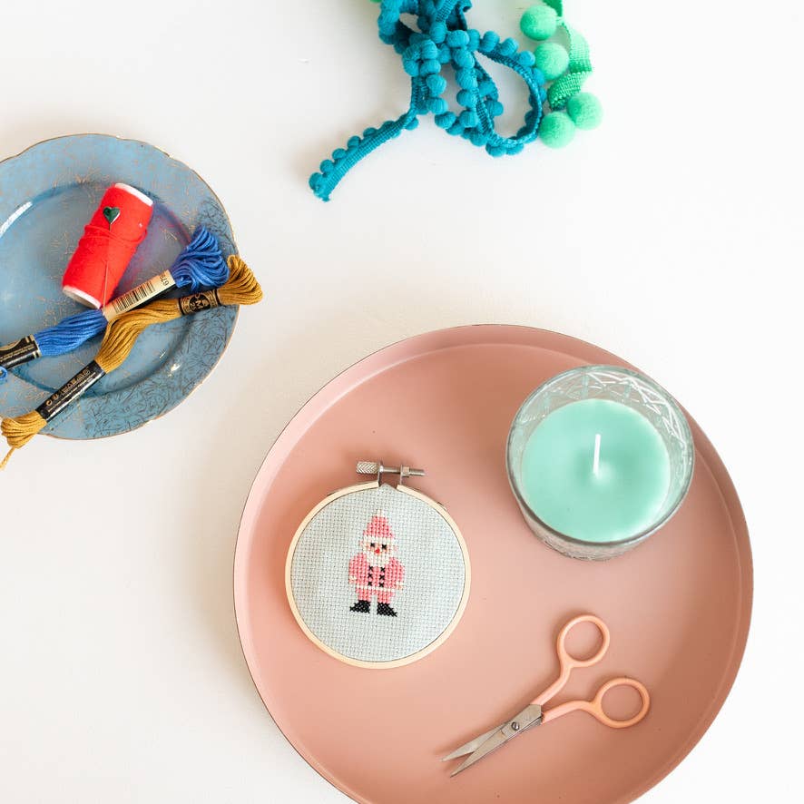 Cotton Clara Craft Kits & Supplies - Wholesale Craft Sewing Kit - Christmas Santa Cross Stitch Kit4