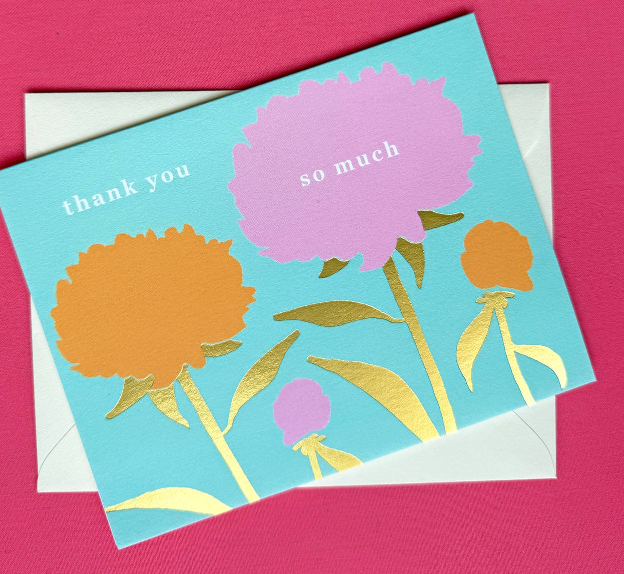 J.Falkner Cards - Vente Cartes de remerciements - Pivoines Merci2