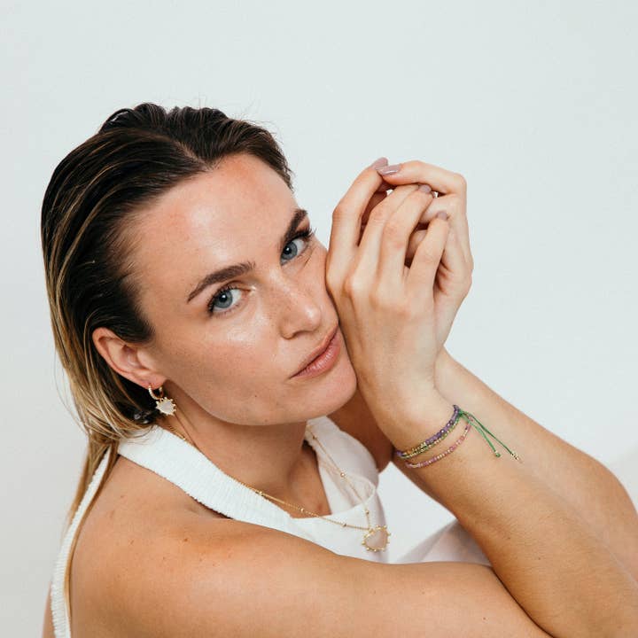 Luxenter - Wholesale Beaded Bracelet - Pulsera Luxenter acabado oro amarillo de 18k y Circonita Peridoto - Likah4