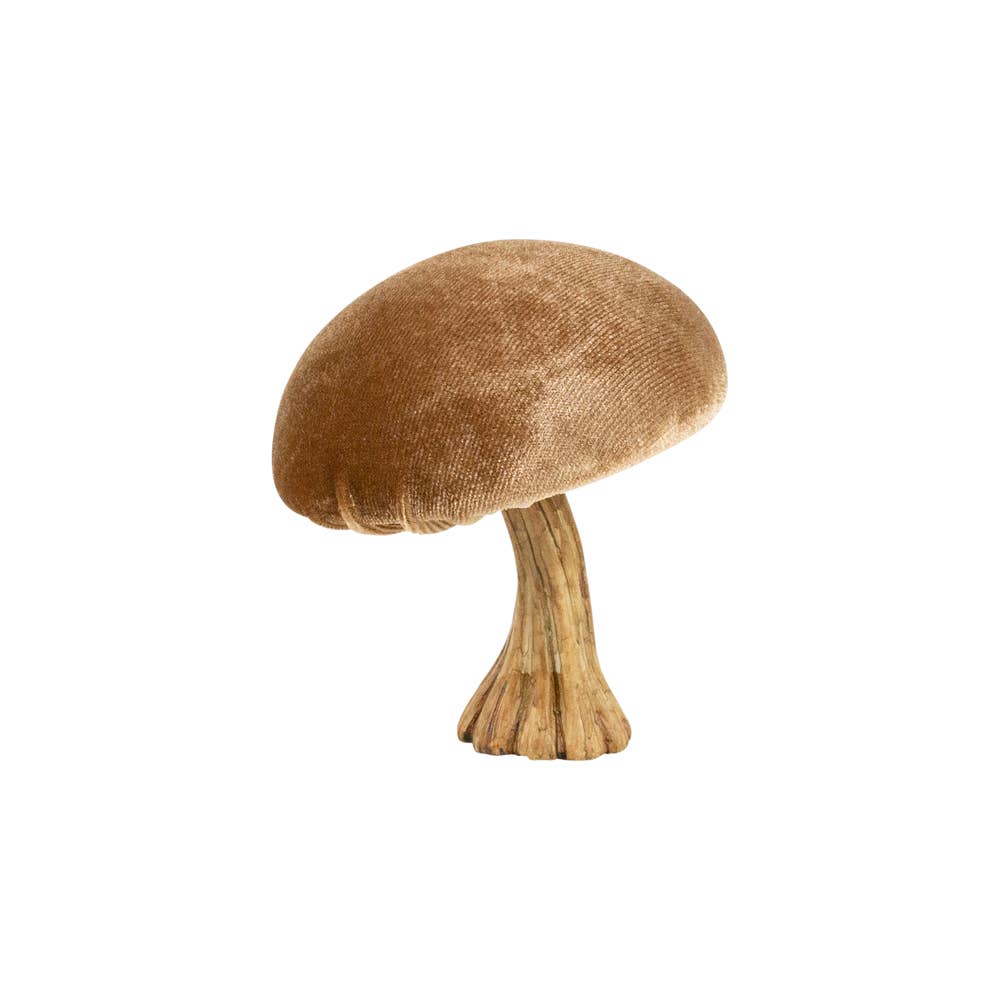 Mars & More - Brand of B Living - Wholesale Decorative Tabletop Object - decor velvet mushroom beige 10cm0