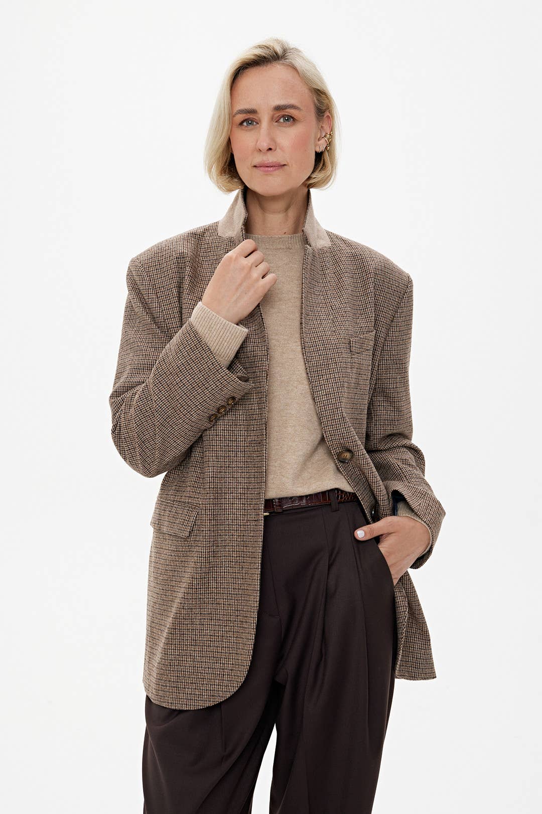 CAPSULE by Agnė Gilytė - Venta al por mayor Jersey de punto - Mujer - Jersey 'COPENHAGEN' | mezcla de merino y cachemira en arena de duna2