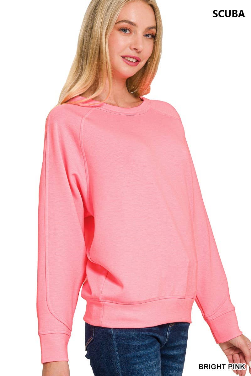 42POPS - Wholesale Sweatshirt - Women's - ..._ 0808 Soft Scuba Crewneck Sweatshirt SI-267566