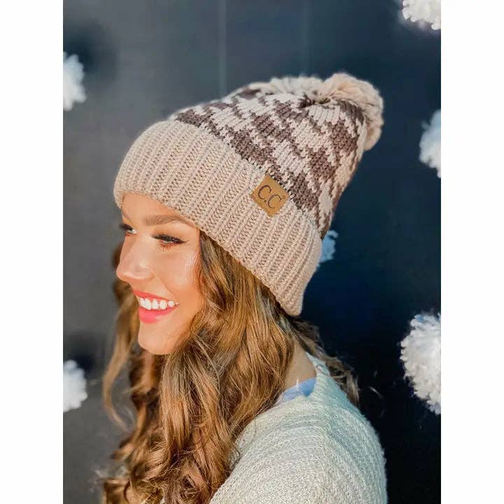 C.C Beanie - Venta al por mayor Gorro de lana - Mujer - Gorro Pom de pata de gallo YJ20255