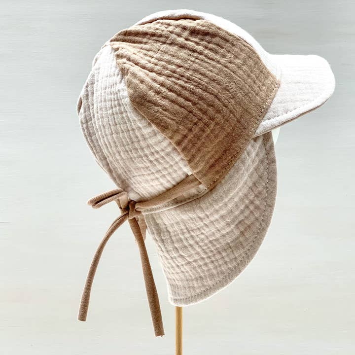 Zonnehoed Musselin driedubbele gaas colorblocking voor wholesale door lütt & Lang