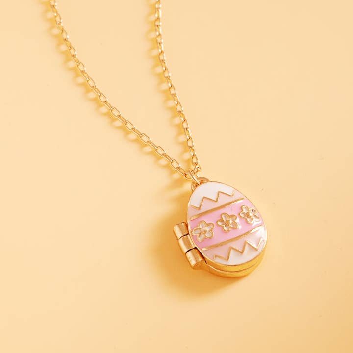 Designature New York - Wholesale Pendant/charm necklace - Easter Egg W Bunny Enamel Locket Short Necklace4