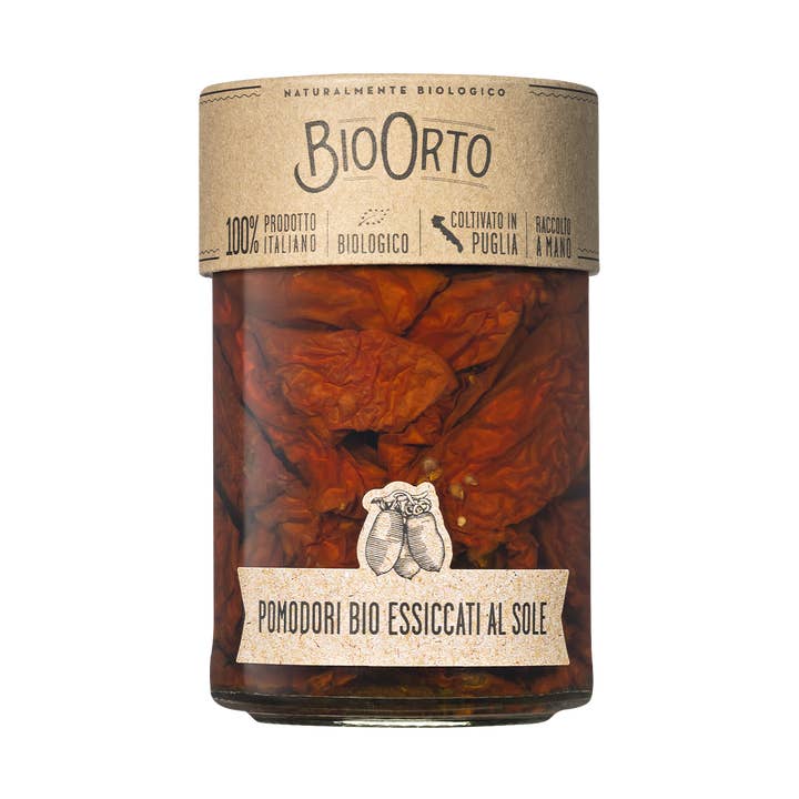 Tomate biológico seco ao sol em óleo EVO - 360gr por atacado de Bio Orto Società Cooperativa Agricola