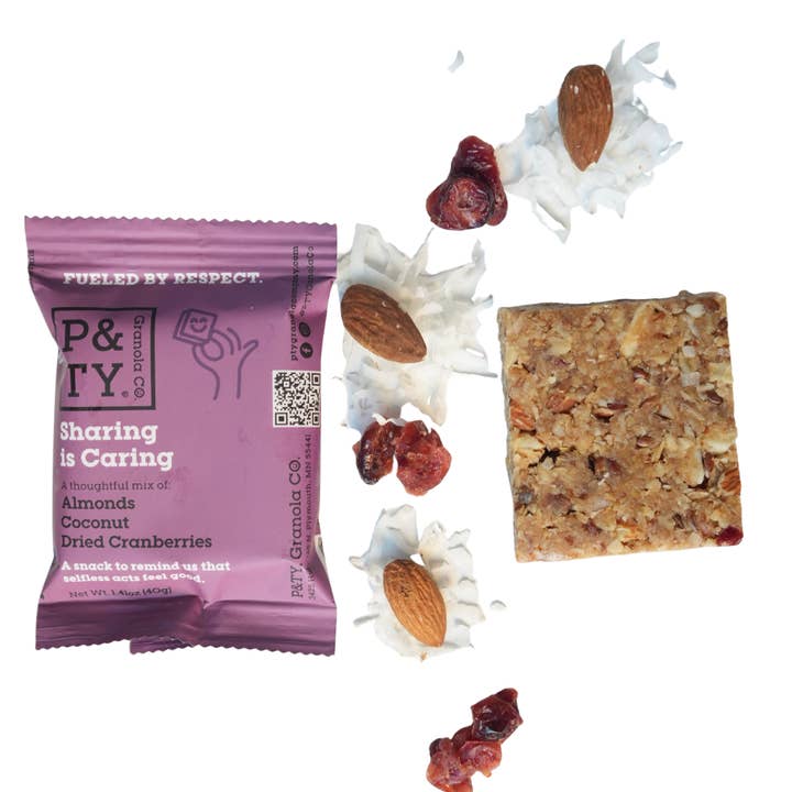 P&TY Granola Co. - Wholesale Snack Bar - Sharing is Caring Granola Bar: Almonds, Cranberries, Coconut3