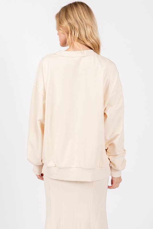 Calista - Wholesale Sweatshirt - Women's - PULLOVER OVERSIZED SWEATSHIRTS- FT3148814