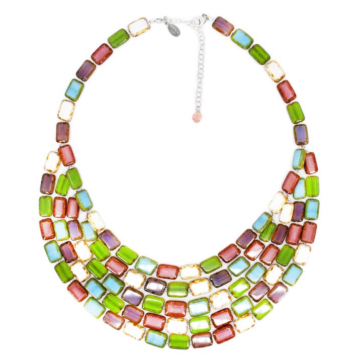 South Beach Mix Statement-Halskette mit 5 Strängen und Perlen für den Großhandel von Stefanie Wolf Designs