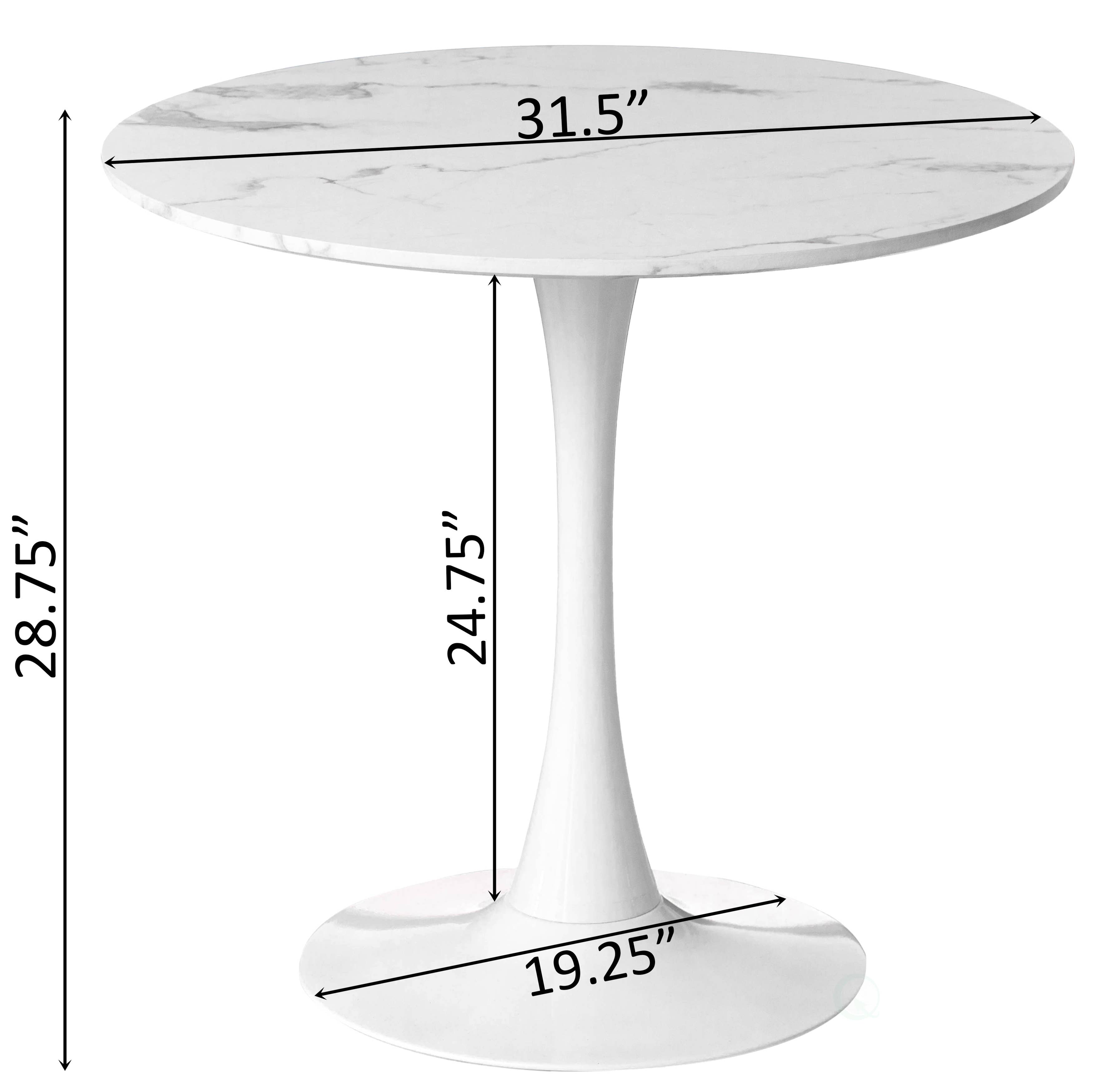 Quickway Imports – Engroshandel Stol – Drejelig tulipanstol med 80 cm tulipanbord med marmormaling7