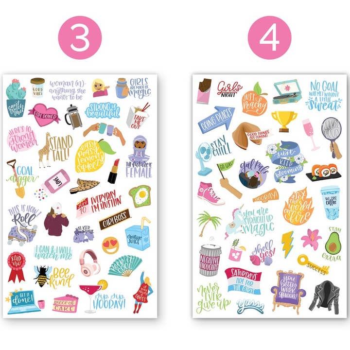 bloom daily planners - Wholesale Sticker - Planner Sticker Pack, Female Empowerment