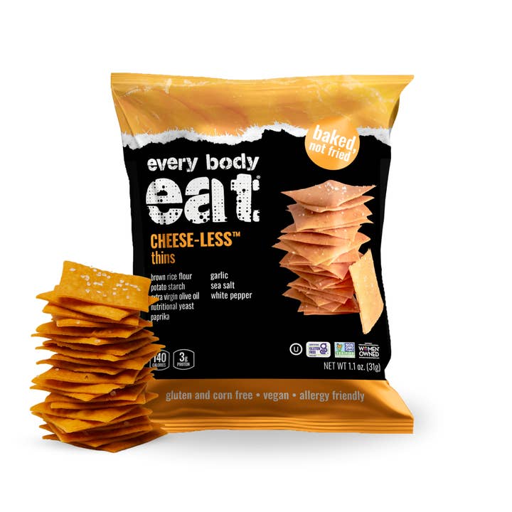 Every Body Eat® - Wholesale Crackers - Cheese-Less Snack Thins 1.1oz