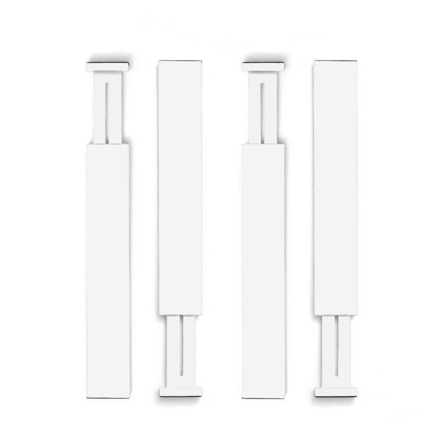 Bambusi - Wholesale Drawer Organizer - Bamboo Drawer Dividers, Adjustable, 4-Pack (White)18