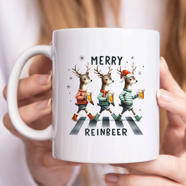 Merry Reinbeer Christmas Mug for wholesale by Mug Boss Inc.