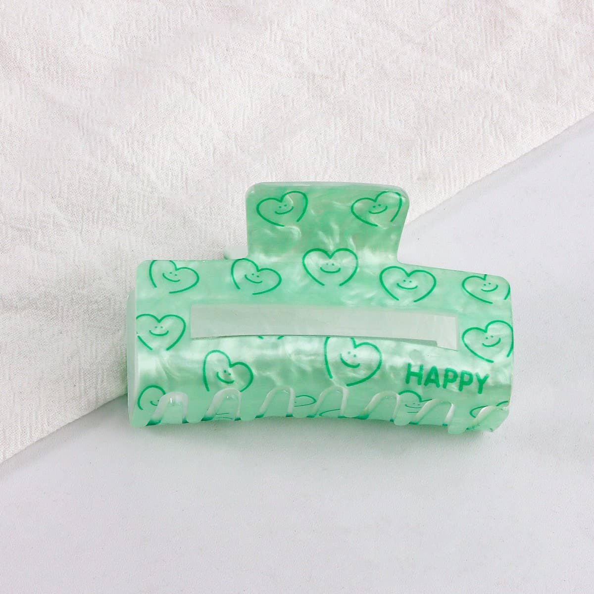 NINEXIS - Wholesale Hair Clip - Women's - CWAHA1610_CHERRY HEART STRAWBERRY RECTANGLE HAIR CLAW CLIP3