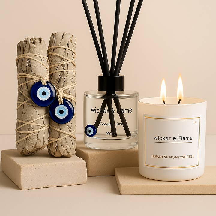 Wicker and flame - Wholesale Sage bundle - Cleanse & Protect Sage Stick (EVIL EYE) 🧿2